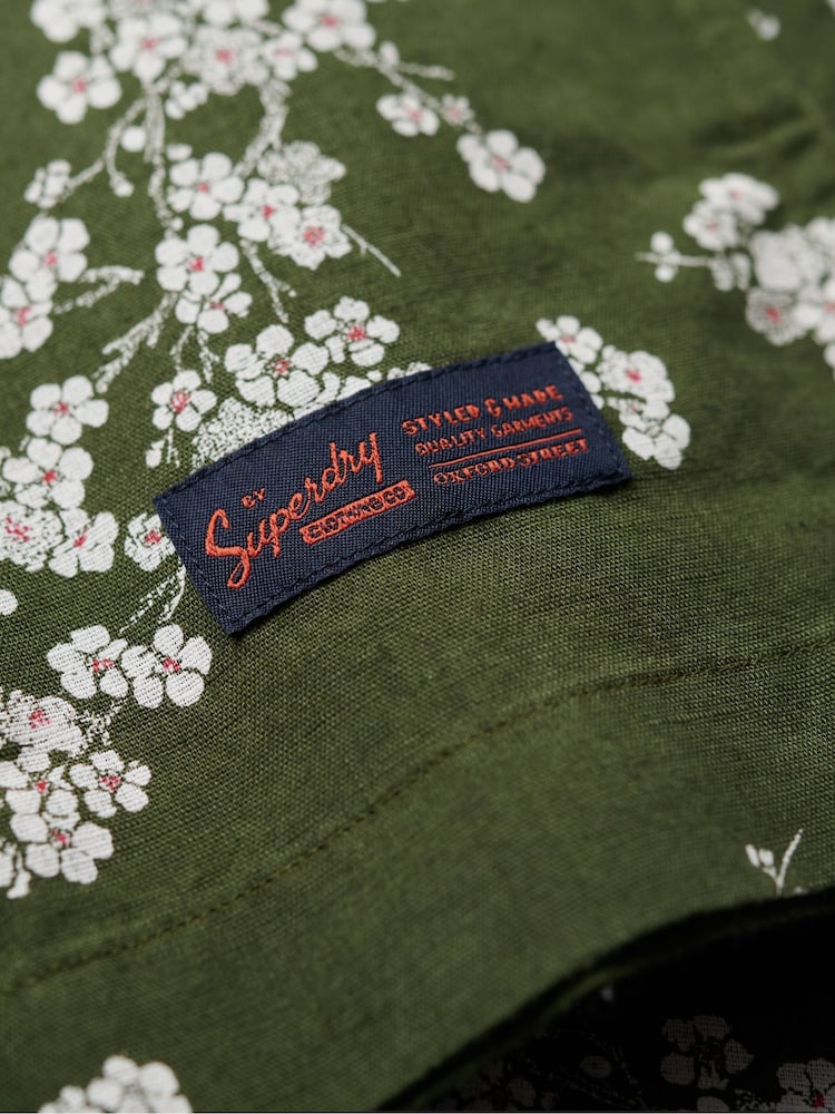 Superdry Green Short Sleeved Beach Shirt - Image 6 of 6