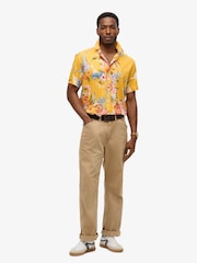 Superdry Yellow Short Sleeve Hawaiian Printed Shirt - Image 5 of 9