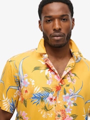 Superdry Yellow Short Sleeve Hawaiian Printed Shirt - Image 6 of 9