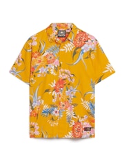 Superdry Yellow Short Sleeve Hawaiian Printed Shirt - Image 7 of 9