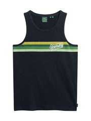 Superdry Blue Cali Striped Logo Vest - Image 4 of 4