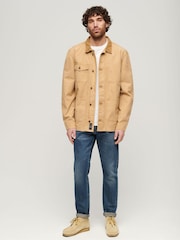 Superdry Brown Merchant Cotton Work 100% Cotton Jacket - Image 2 of 4