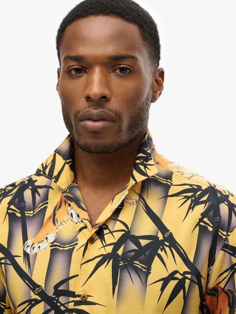 Superdry Gold 100% Cotton Hawaiian Resort Shirt - Image 2 of 6