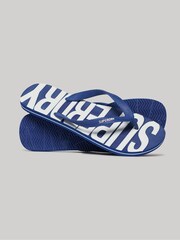 Superdry Blue Vintage Vegan Flip Flops - Image 3 of 4