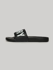 Superdry Black Core Vegan Pool Sliders - Image 1 of 5