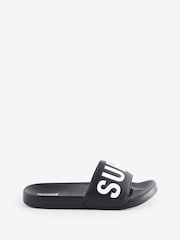 Superdry Black Core Vegan Pool Sliders - Image 2 of 5