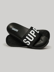 Superdry Black Core Vegan Pool Sliders - Image 3 of 5