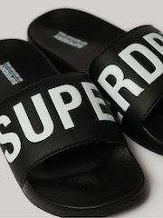 Superdry Black Core Vegan Pool Sliders - Image 4 of 5