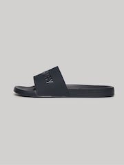 Superdry Blue Logo Vegan Pool Sliders - Image 2 of 8