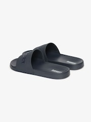 Superdry Blue Logo Vegan Pool Sliders - Image 3 of 8