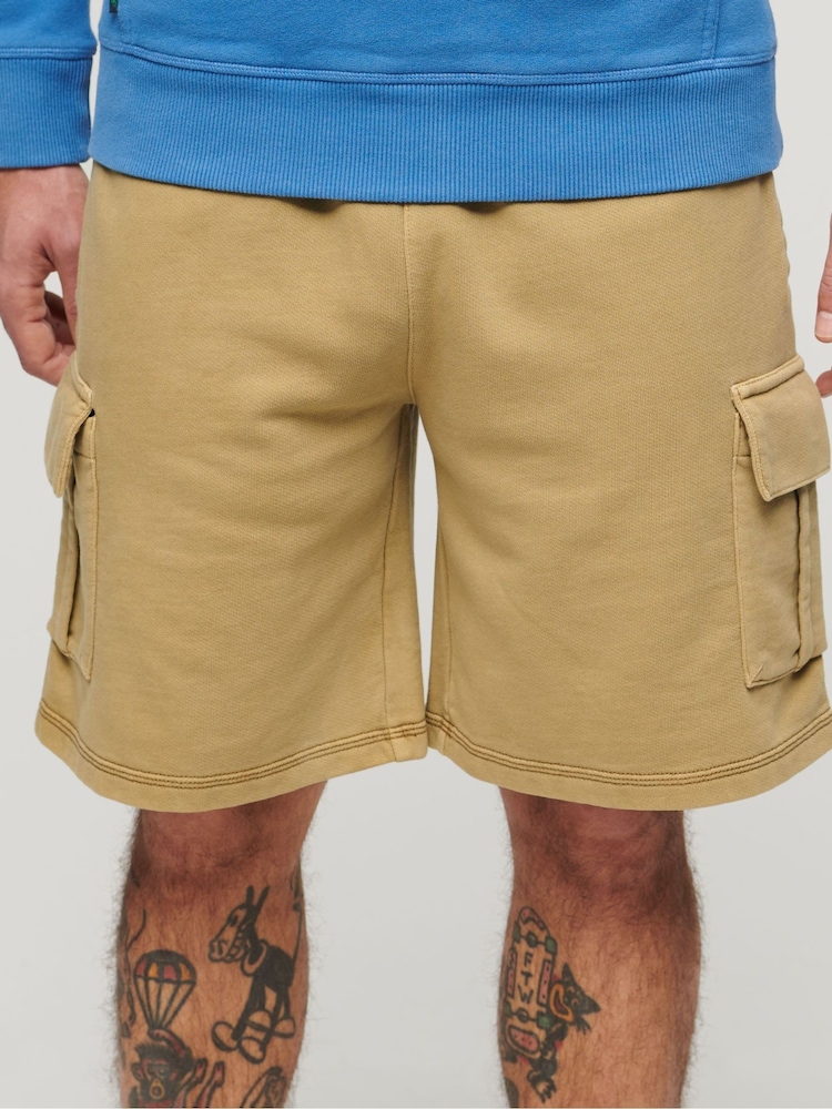 Superdry Brown Contrast Stitch Cargo Shorts - Image 1 of 4