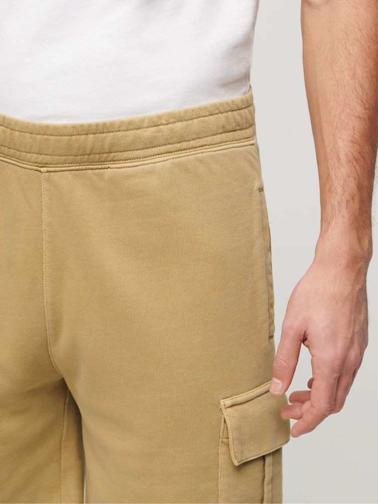 Superdry Brown Contrast Stitch Cargo Shorts - Image 4 of 4