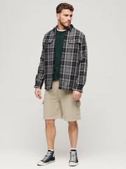 Superdry Brown Light Contrast Stitch Cargo Shorts - Image 2 of 7