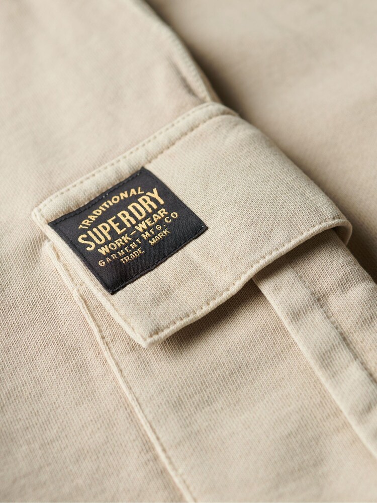 Superdry Brown Light Contrast Stitch Cargo Shorts - Image 5 of 7