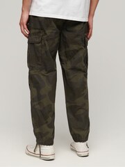Superdry Khaki Camo 100% Cotton Baggy Parachute Trousers - Image 2 of 6
