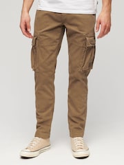 Superdry Brown 100% Cotton Core Cargo Trousers - Image 1 of 7