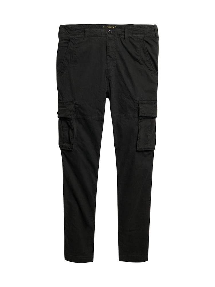 Superdry Black 100% Cotton Core Cargo Trousers - Image 5 of 5