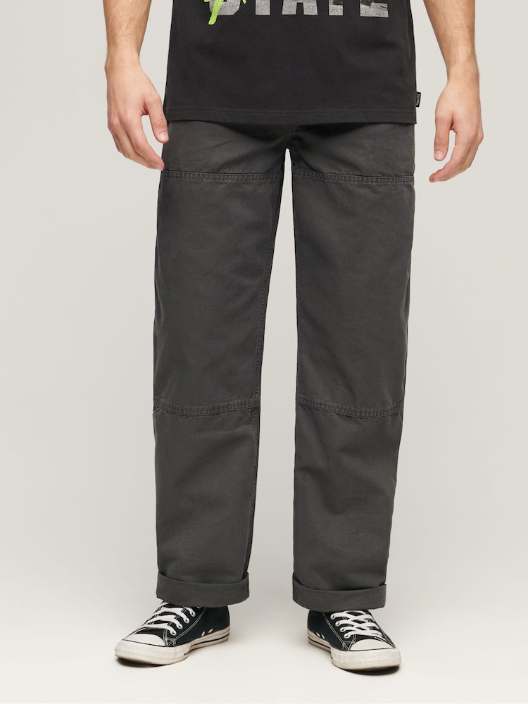 Superdry Grey Carpenter Trousers - Image 1 of 5