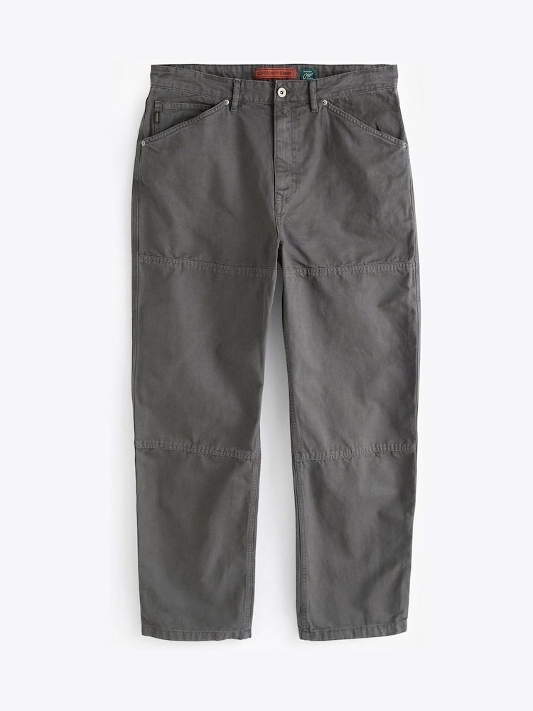 Superdry Grey Carpenter Trousers - Image 5 of 5
