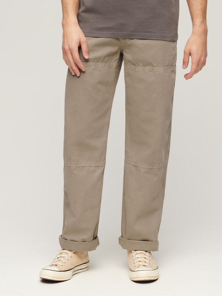 Superdry Brown Carpenter Trousers - Image 1 of 5