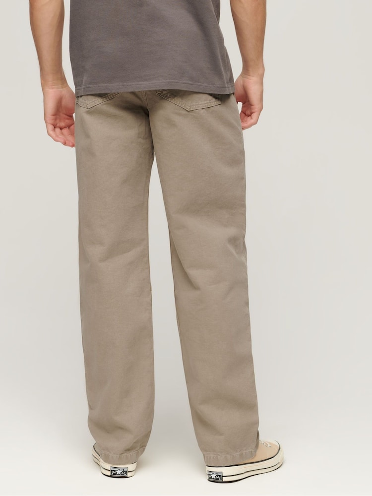 Superdry Brown Carpenter Trousers - Image 2 of 5