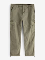 Superdry Green Baggy Cargo 100% Cotton Trousers - Image 1 of 5