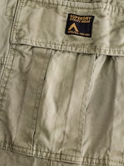 Superdry Green Baggy Cargo 100% Cotton Trousers - Image 3 of 5
