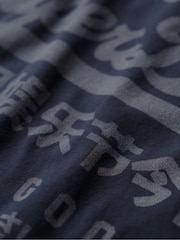 Superdry Blue Classic VL Heritage 100% Cotton Vest - Image 6 of 6