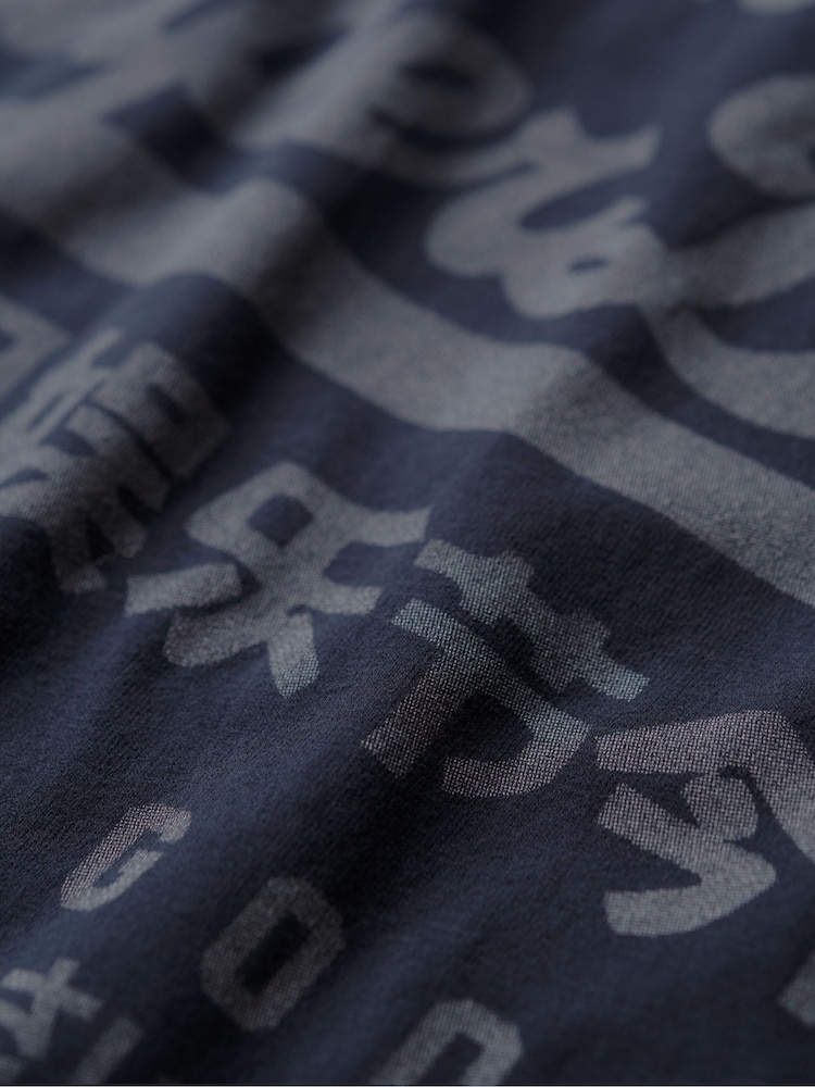 Superdry Blue Classic VL Heritage 100% Cotton Vest - Image 6 of 6