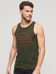 Superdry Green Classic Heritage 100% Cotton Vest - Image 1 of 6