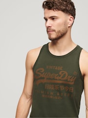 Superdry Green Classic Heritage 100% Cotton Vest - Image 3 of 6