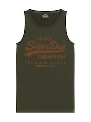 Superdry Green Classic Heritage 100% Cotton Vest - Image 4 of 6