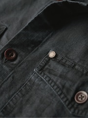 Superdry Blue 100% Cotton Canvas Shirt - Image 5 of 5