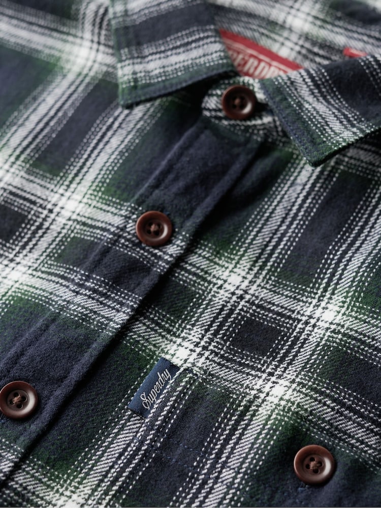 Superdry Blue Vintage Check Shirt - Image 6 of 6
