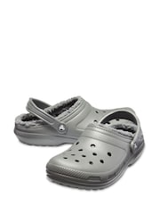 Crocs Grey Classic Lined Clogs - Image 3 of 6