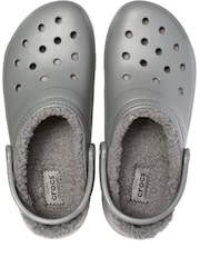 Crocs Grey Classic Lined Clogs - Image 5 of 6