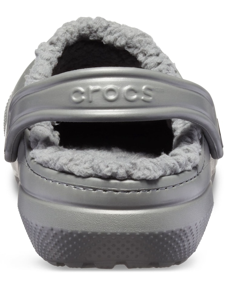 Crocs Grey Classic Lined Clogs - Image 6 of 6