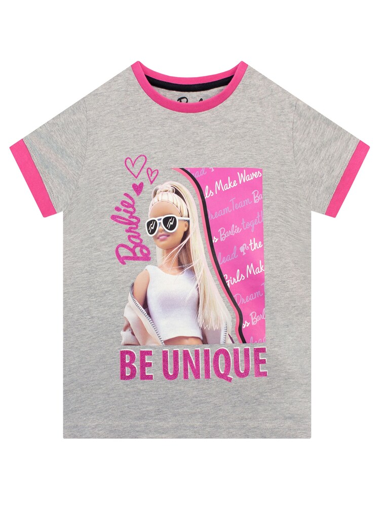 Character Grey 100% Cotton Barbie 'Be Unique' T-Shirt - Image 2 of 5