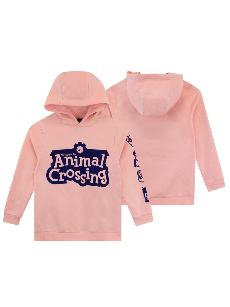 Character Pink Animal Print Crossing Hoodie - Image 2 of 5 Character Pink Animal Print Crossing Hoodie - Image 2 of 5