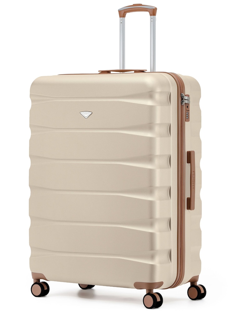 Flight Knight Beige Extra Large Check in 29" Lightweight 8 Wheel ABS Hard Case Hold Suitcase Checked Baggage 131L Capacity - Image 1 of 1