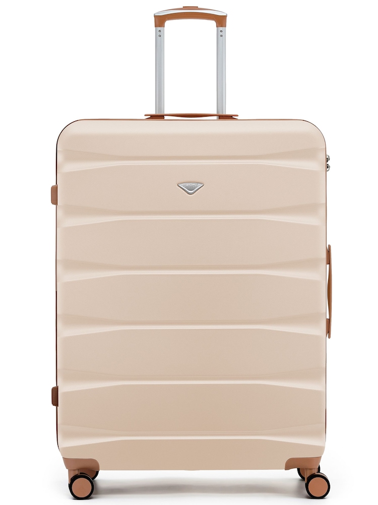 Flight Knight Beige 8 Wheel ABS Hard Case Hold Suitcase - Image 4 of 4
