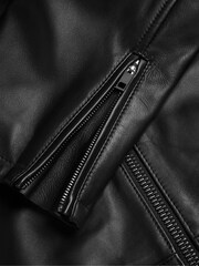 Ted Baker Black Racer Branddo Leather Jacket - Image 7 of 8