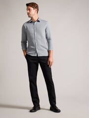 Ted Baker Grey Crotone Herringbone Shirt - Image 4 of 7