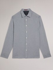 Ted Baker Grey Crotone Herringbone Shirt - Image 5 of 7