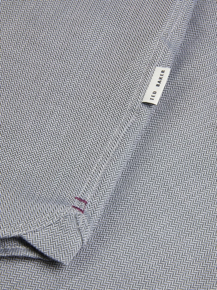 Ted Baker Grey Crotone Herringbone Shirt - Image 7 of 7