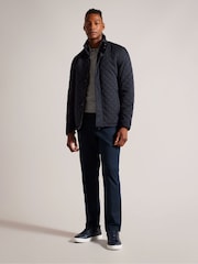 Ted Baker Blue Finnich Diamond Quilt Funnel Jacket - Image 3 of 7