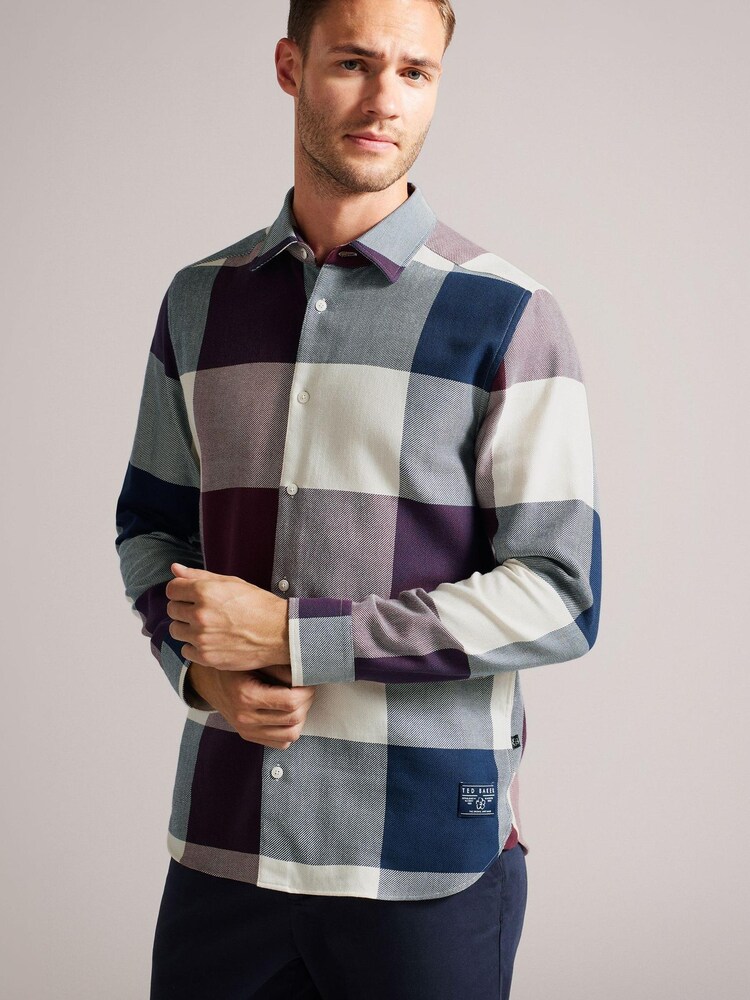 Ted Baker Large Red Neetly Scale Check Shirt - Image 1 of 8