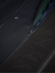 Ted Baker Blue Erolson Nylon Funnel Neck Coat - Image 6 of 7