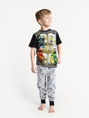 Brand Threads Black Chrome Boys 100% Cotton LEGO Ninjago Pyjamas Set - Image 1 of 4