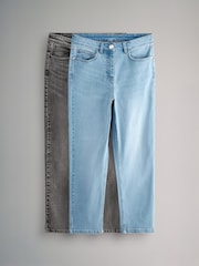 The Set Grey/Light Blue 2 Pack Denim Straight Leg Jeans - Image 1 of 9